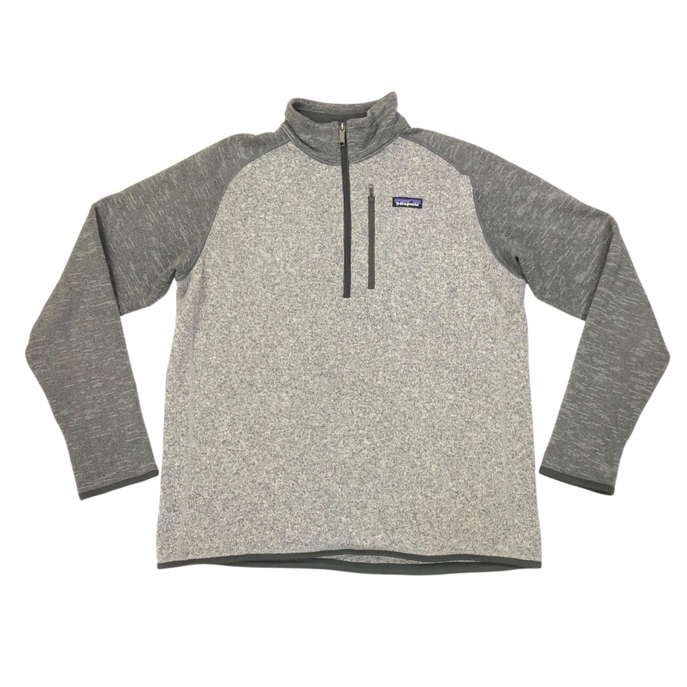 Patagonia Men's Sweater Better Sweater 1/4 Zip Fleece Pullover Size Large Gray